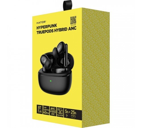 Наушники Hator Truepods Hybrid ANC Black (HTA431) Наушники Hator Truepods Hybrid ANC Black (HTA431)