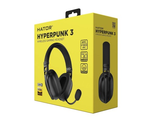 Навушники Hator Hyреrpunk 3 Wireless Hi-Res SyncHUB connection Black (ESH15) Навушники Hator Hyреrpunk 3 Wireless Hi-Res SyncHUB connection Black (ESH15)