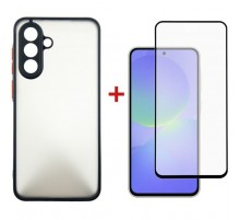 Чохол до мобільного телефона Dengos Samsung Galaxy A36 Matte + glass (Black) (DG-KM-145)