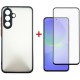 Чохол до мобільного телефона Dengos Samsung Galaxy A36 Matte + glass (Black) (DG-KM-145)