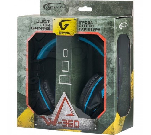 Навушники Gemix W-360 black-blue Навушники Gemix W-360 black-blue