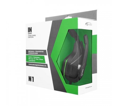 Наушники Gemix N1 Black-Green Gaming Наушники Gemix N1 Black-Green Gaming