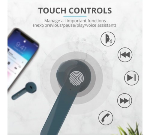 Навушники Trust Primo Touch True Wireless Mic Blue (23780) Навушники Trust Primo Touch True Wireless Mic Blue (23780)