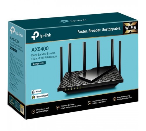 Маршрутизатор TP-Link ARCHER AX73 AX5400 4xGE LAN 1xGE WAN USB 3.0 MU-MIMO OFDMA (ARCHER-AX73) Маршрутизатор TP-Link ARCHER AX73 AX5400 4xGE LAN 1xGE WAN USB 3.0 MU-MIMO OFDMA (ARCHER-AX73)