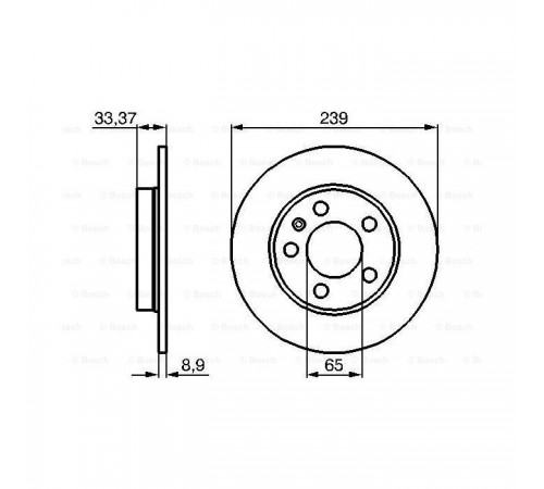 Гальмівний диск Bosch 0 986 478 481 Гальмівний диск Bosch 0 986 478 481