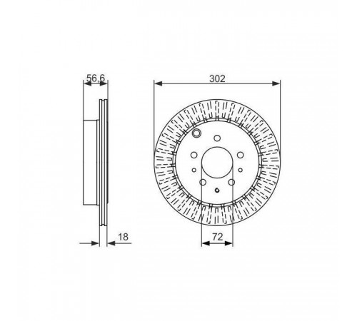 Гальмівний диск Bosch 0 986 479 757 Гальмівний диск Bosch 0 986 479 757