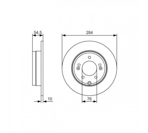 Гальмівний диск Bosch 0 986 479 T49 Гальмівний диск Bosch 0 986 479 T49