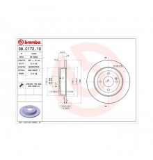 Гальмівний диск Brembo 08.C172.10