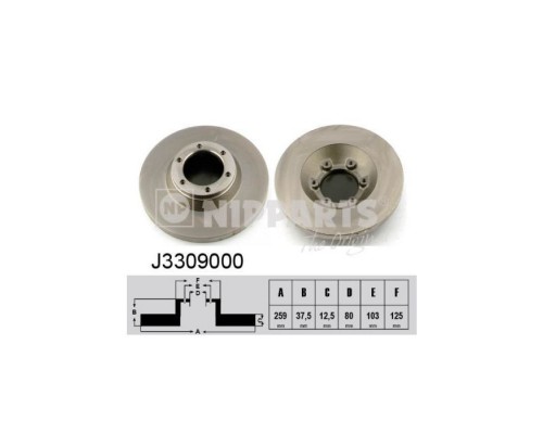 Тормозной диск Nipparts J3309000