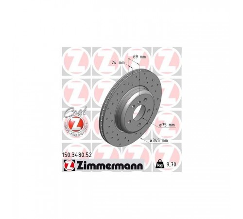 Гальмівний диск ZIMMERMANN 150.3480.52 Гальмівний диск ZIMMERMANN 150.3480.52