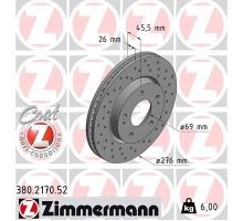 Тормозной диск ZIMMERMANN 380.2170.52