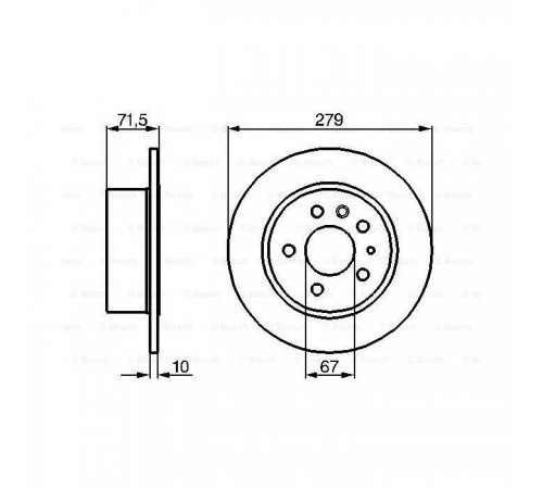 Гальмівний диск Bosch 0 986 478 199 Гальмівний диск Bosch 0 986 478 199
