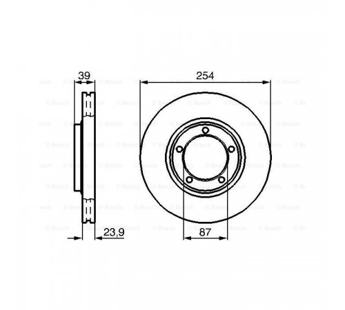 Гальмівний диск Bosch 0 986 478 714 Гальмівний диск Bosch 0 986 478 714
