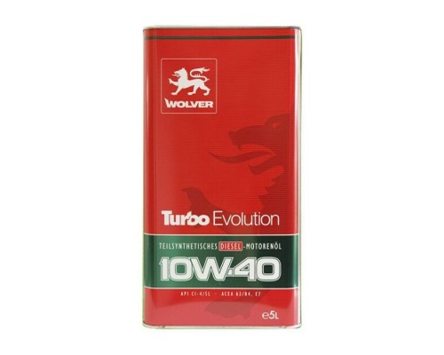 Моторна олива Wolver Turbo Evolution 10W-40 5л (4260360944420) Моторна олива Wolver Turbo Evolution 10W-40 5л (4260360944420)