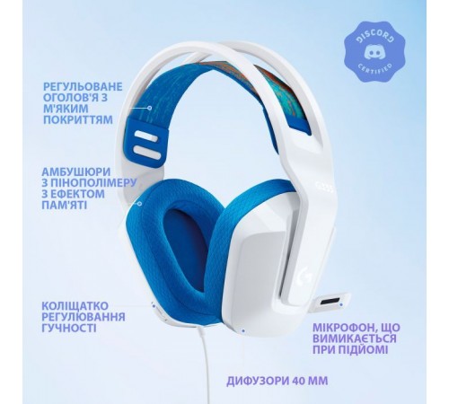Наушники Logitech G335 Wired Gaming White (981-001018) Наушники Logitech G335 Wired Gaming White (981-001018)