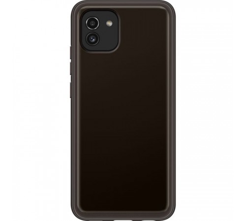 Чохол до мобільного телефона Samsung A03 Soft Clear Cover Black (EF-QA035TBEGRU) Чохол до мобільного телефона Samsung A03 Soft Clear Cover Black (EF-QA035TBEGRU)