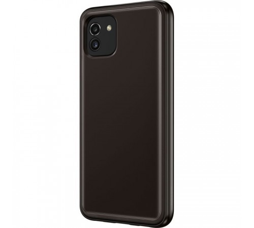 Чохол до мобільного телефона Samsung A03 Soft Clear Cover Black (EF-QA035TBEGRU) Чохол до мобільного телефона Samsung A03 Soft Clear Cover Black (EF-QA035TBEGRU)
