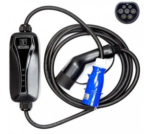 Зарядное устройство для электромобиля HiSmart Type 2-CEE, 6-32A, 7.2кВт, 1 фазное, 5м (EV200047) Зарядное устройство для электромобиля HiSmart Type 2-CEE, 6-32A, 7.2кВт, 1 фазное, 5м (EV200047)