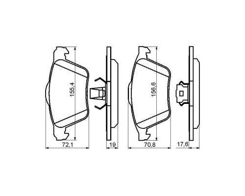 Тормозные колодки Bosch 0 986 494 158