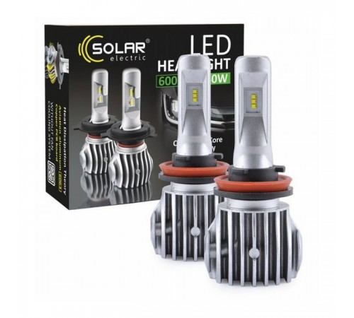 Автолампа SOLAR H11 CANBUS 12/24V 6500K 6000Lm 50W Cree Chip 1860 (8611) Автолампа SOLAR H11 CANBUS 12/24V 6500K 6000Lm 50W Cree Chip 1860 (8611)
