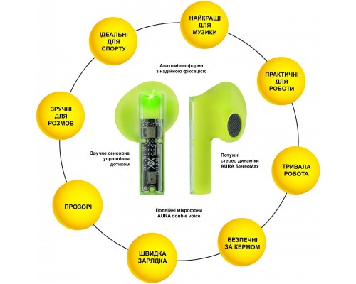 Наушники AURA 6 Green (TWSA6G) Наушники AURA 6 Green (TWSA6G)