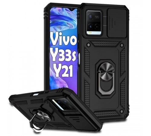 Чохол до мобільного телефона BeCover Military Vivo Y33s / Y21 Black (708834) Чохол до мобільного телефона BeCover Military Vivo Y33s / Y21 Black (708834)