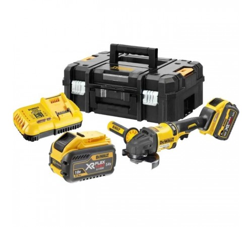 Шліфувальна машина DeWALT XR FLEXVOLT, 54 В, 2x3Ah, 9000 об/хв (DCG418X2) Шліфувальна машина DeWALT XR FLEXVOLT, 54 В, 2x3Ah, 9000 об/хв (DCG418X2)