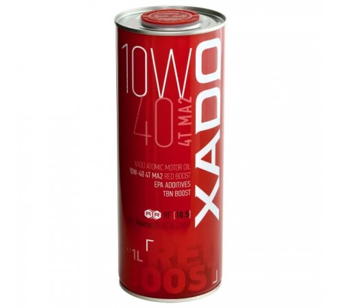 Моторна олива Xado 10W-40 4T MA2, Red Boost 1 л (ХА 26132) Моторна олива Xado 10W-40 4T MA2, Red Boost 1 л (ХА 26132)