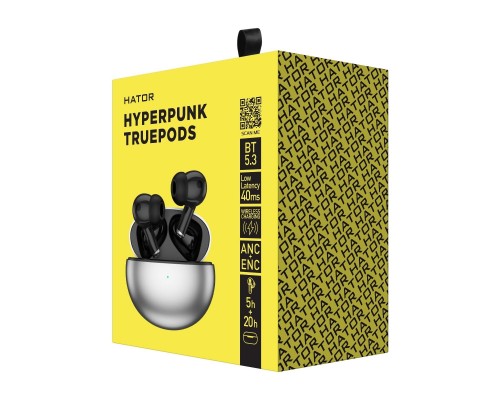 Навушники Hator Hyреrpunk Truepods Black (HTA-430) Навушники Hator Hyреrpunk Truepods Black (HTA-430)