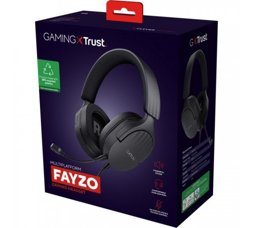 Навушники Trust GXT 489 Fayzo 3.5мм Black (24898) Навушники Trust GXT 489 Fayzo 3.5мм Black (24898)