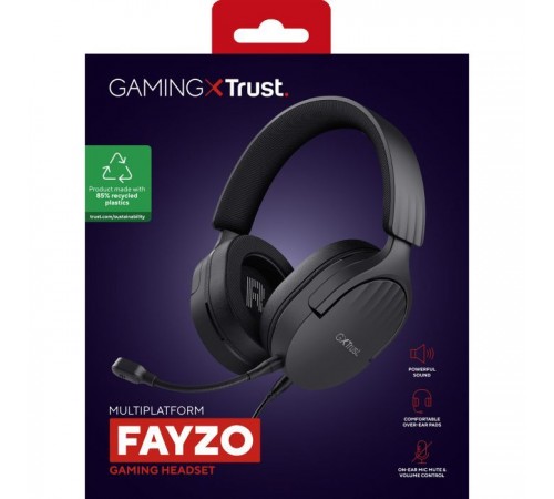Навушники Trust GXT 489 Fayzo 3.5мм Black (24898) Навушники Trust GXT 489 Fayzo 3.5мм Black (24898)