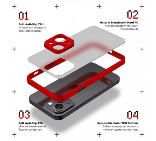Чохол до мобільного телефона Armorstandart Frosted Matte OPPO A78 4G Red (ARM72409) Чохол до мобільного телефона Armorstandart Frosted Matte OPPO A78 4G Red (ARM72409)