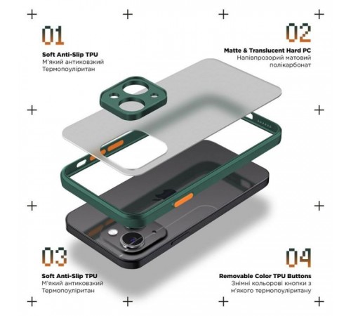 Чохол до мобільного телефона Armorstandart Frosted Matte Realme C51/C53 Dark Green (ARM72389)