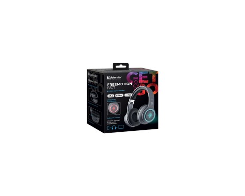 Наушники Defender FreeMotion B571 Bluetooth LED Gray (63571) Наушники Defender FreeMotion B571 Bluetooth LED Gray (63571)