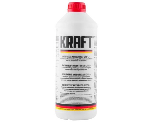 Антифриз KRAFT G12/G12+ (червоний) 1,5л (KF103) Антифриз KRAFT G12/G12+ (червоний) 1,5л (KF103)