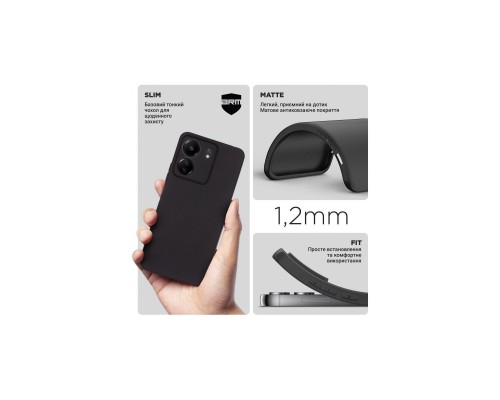 Чохол до мобільного телефона Armorstandart Matte Slim Fit Xiaomi Redmi 13C / Poco C65 Camera cover Black (ARM72470) Чохол до мобільного телефона Armorstandart Matte Slim Fit Xiaomi Redmi 13C / Poco C65 Camera cover Black (ARM72470)