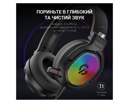 Наушники GamePro HS1300 RGB 7.1 Black (HS1300)