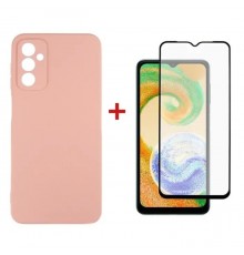Чохол до мобільного телефона Dengos Samsung Galaxy A04s Case + Glass (Pink) (DG-KM-77)