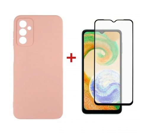 Чохол до мобільного телефона Dengos Samsung Galaxy A04s Case + Glass (Pink) (DG-KM-77) Чохол до мобільного телефона Dengos Samsung Galaxy A04s Case + Glass (Pink) (DG-KM-77)