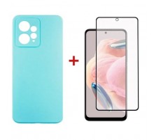 Чехол для мобильного телефона Dengos Xiaomi Redmi Note 12 4G Case + Glass (Ice blue) (DG-KM-83)