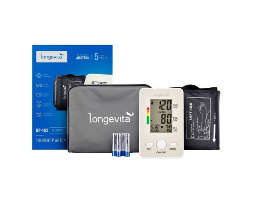 Тонометр Longevita Авт.вимір.артер.тиску LONGEVITA BP-102 Авт. вимір. артер. тиску (BP-102)