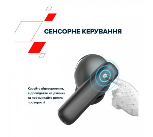 Навушники Canyon TWS-10 OnGo ANC ENC Graphite (CNS-TWS10B)