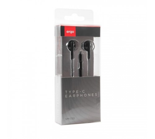 Навушники Ergo VM-730 Type-C Earphones Black (VM-730K) Навушники Ergo VM-730 Type-C Earphones Black (VM-730K)