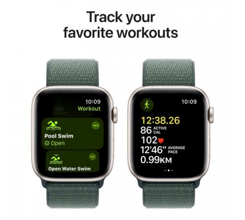 Смарт-годинник Apple Watch SE 2024 GPS 40mm Starlight Aluminium Case with Lake Green Sport Loop (MXEH3QH/A) Смарт-годинник Apple Watch SE 2024 GPS 40mm Starlight Aluminium Case with Lake Green Sport Loop (MXEH3QH/A)