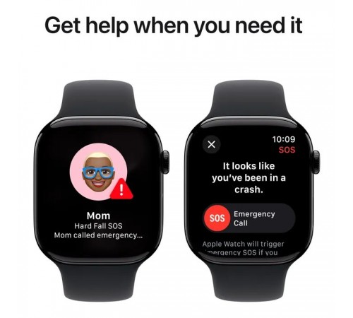 Смарт-годинник Apple Watch Series 10 GPS 46mm Jet Black Aluminium Case with Black Sport Band - M/L (MWWQ3QH/A) Смарт-годинник Apple Watch Series 10 GPS 46mm Jet Black Aluminium Case with Black Sport Band - M/L (MWWQ3QH/A)
