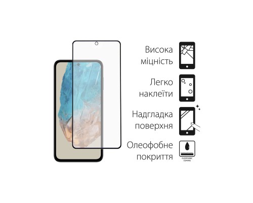 Чохол до мобільного телефона Dengos Samsung Galaxy M35 5G Matte + glass Blue (DG-KM-108) Чохол до мобільного телефона Dengos Samsung Galaxy M35 5G Matte + glass Blue (DG-KM-108)