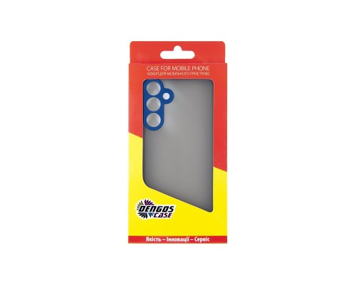 Чохол до мобільного телефона Dengos Samsung Galaxy M35 5G Matte + glass Blue (DG-KM-108) Чохол до мобільного телефона Dengos Samsung Galaxy M35 5G Matte + glass Blue (DG-KM-108)