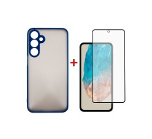 Чохол до мобільного телефона Dengos Samsung Galaxy M35 5G Matte + glass Blue (DG-KM-108)