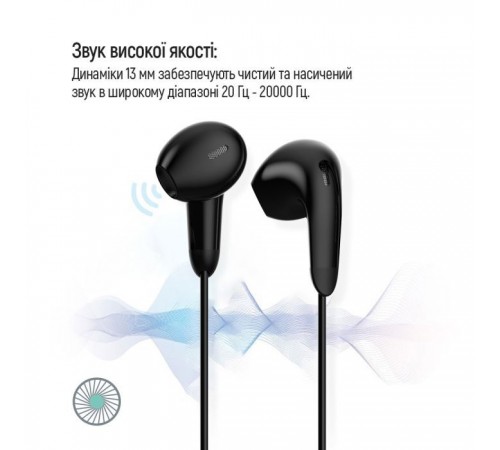 Наушники ColorWay 3.5 mm Wired Earphone Sound Wave Black (CW-WD04BK) Наушники ColorWay 3.5 mm Wired Earphone Sound Wave Black (CW-WD04BK)
