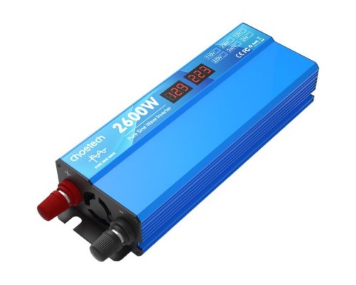 Автомобильный инвертор Choetech 12/220V 1300Вт, чистая синусоида (CJ2600Q-V2) Автомобильный инвертор Choetech 12/220V 1300Вт, чистая синусоида (CJ2600Q-V2)
